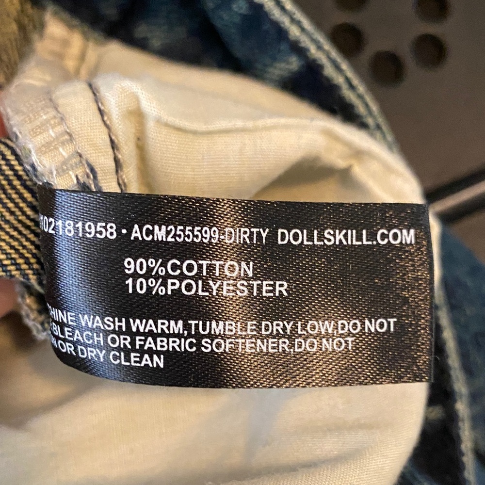 #DK274-Dolls Kill Current Mood Wide Leg Jeans - 1X - Picture 7 of 8